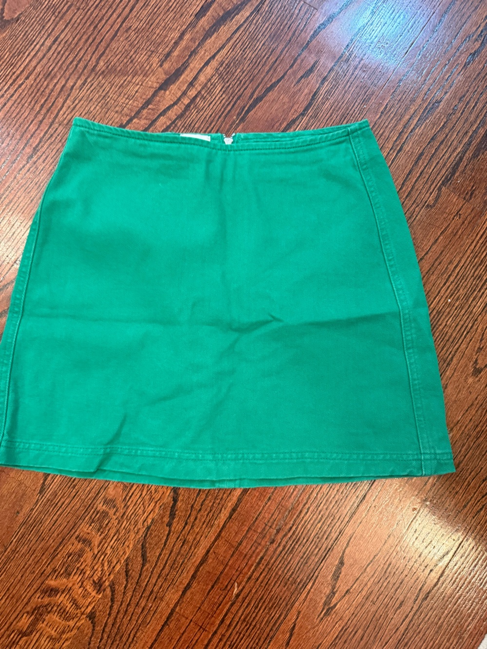 BDG Kelly Green Cotton Mini Skirt with Zip Sz S